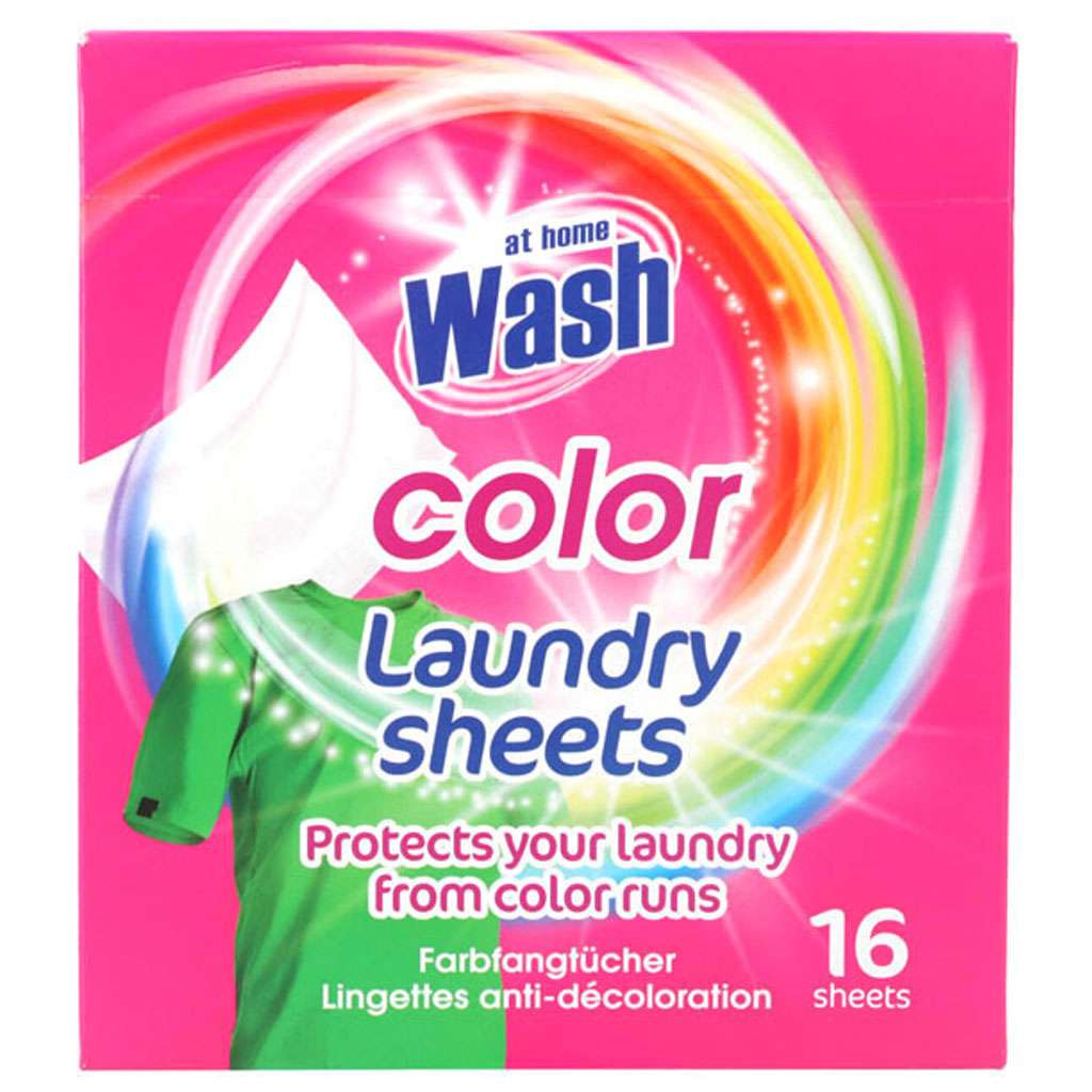 At Home Wash Laundry Sheets Color 12pcs